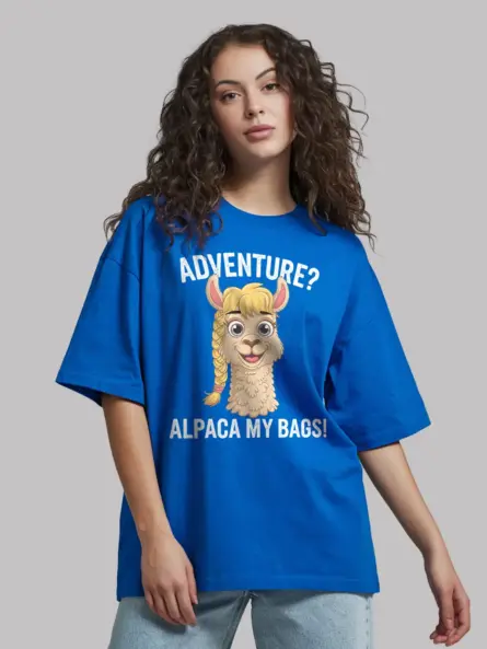 Adventure alpaca my bags funny travel shirt with cute alpaca design for travelers