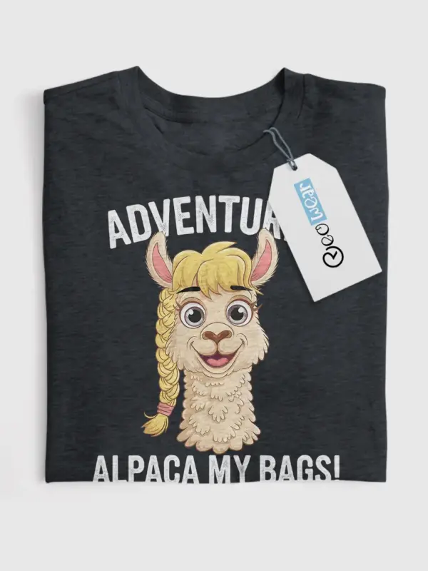 Adventure alpaca my bags funny travel shirt with cute alpaca design for travelers