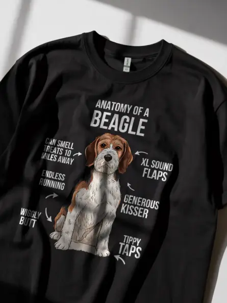 Funny anatomy of a beagle shirt for dog lovers
