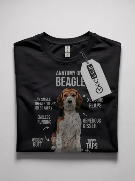 Funny anatomy of a beagle shirt for dog lovers