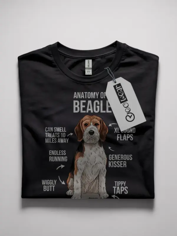Funny anatomy of a beagle shirt for dog lovers