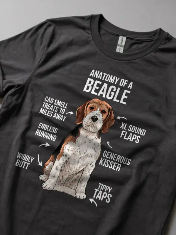Funny anatomy of a beagle shirt for dog lovers