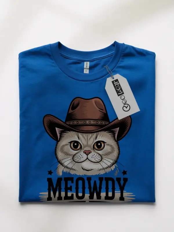 Royal blue exotic shorthair meowdy shirt – funny cat mom dad tee