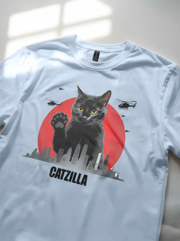 Catzilla king of pawster shirt – funny cat lover tee