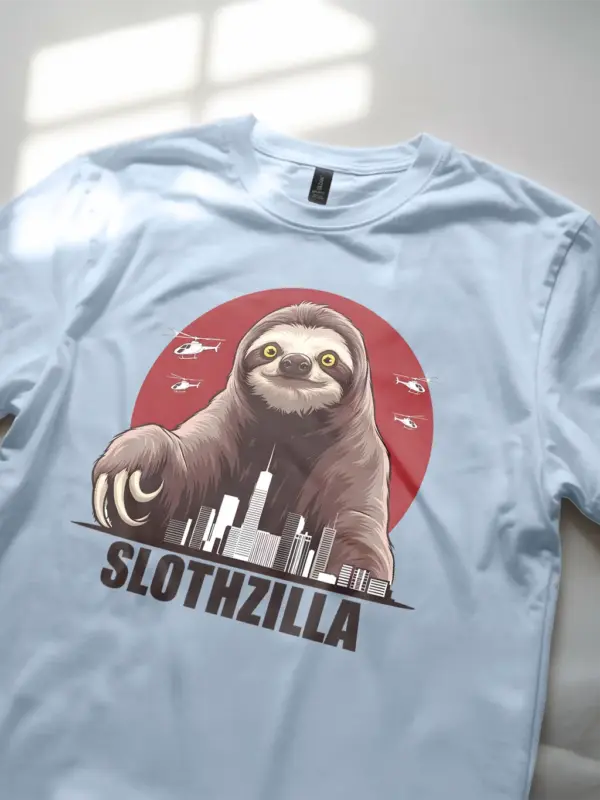Funny sloth meme tee for animal lovers 1 Funny sloth shirt – slothzilla meme tee for sloth lovers