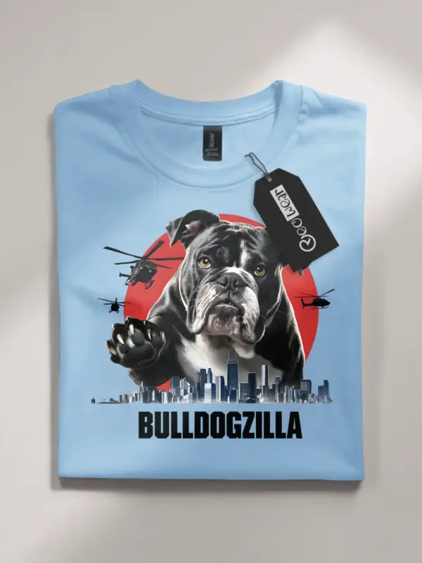 Funny bulldogzilla shirt with cute bulldog design for dog lovers