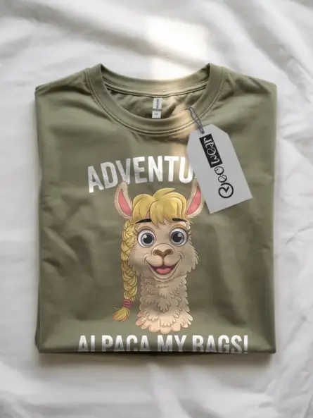 Adventure alpaca my bags funny travel shirt with cute alpaca design for travelers