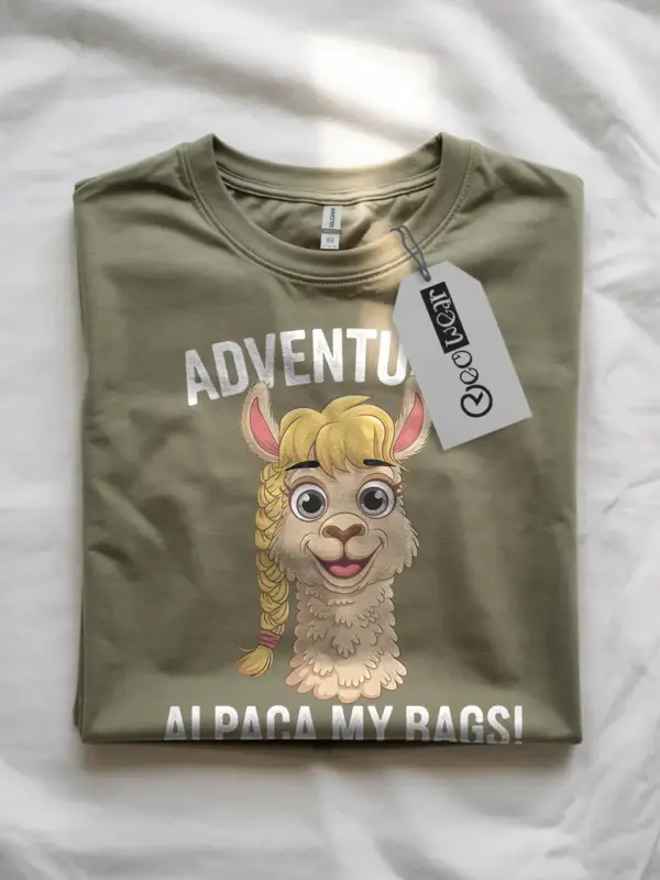 Adventure alpaca my bags funny travel shirt with cute alpaca design for travelers