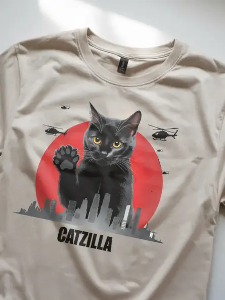 Catzilla king of pawster shirt – funny cat lover tee