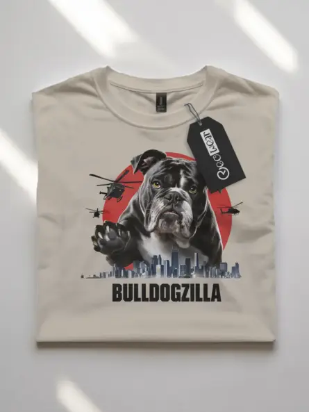 Funny bulldogzilla shirt with cute bulldog design for dog lovers