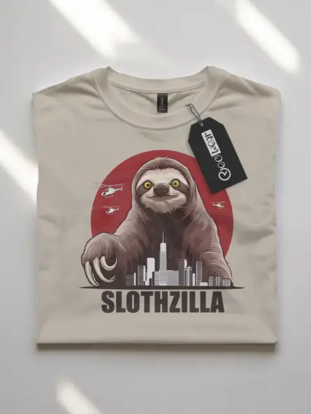 Funny sloth shirt – slothzilla meme tee for sloth lovers