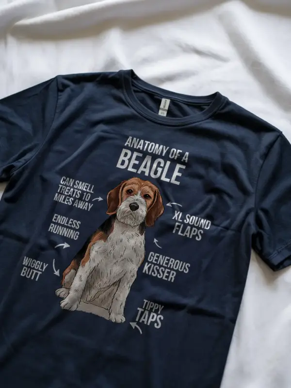 Funny anatomy of a beagle shirt for dog lovers