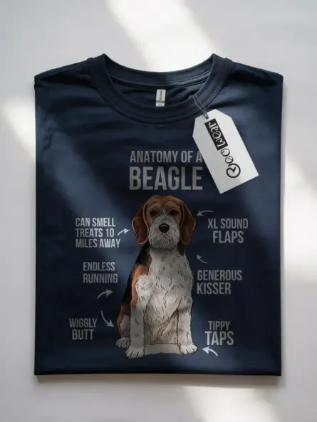 Funny anatomy of a beagle shirt for dog lovers