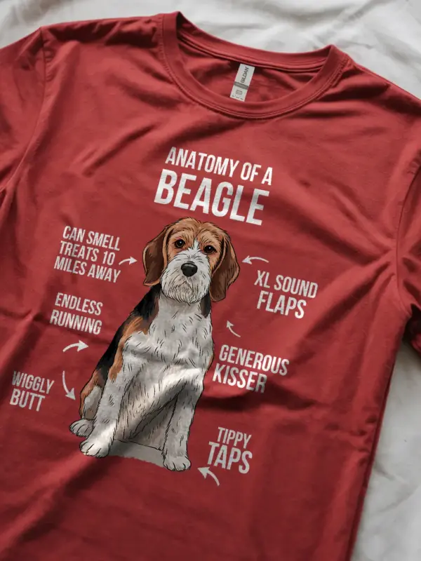 Funny anatomy of a beagle shirt for dog lovers