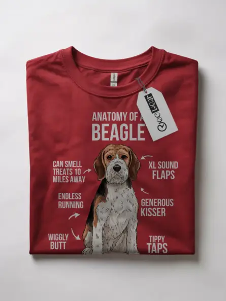 Funny anatomy of a beagle shirt for dog lovers