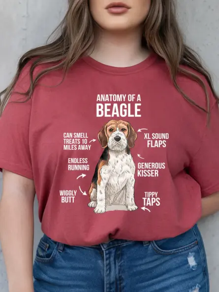 Funny anatomy of a beagle shirt for dog lovers