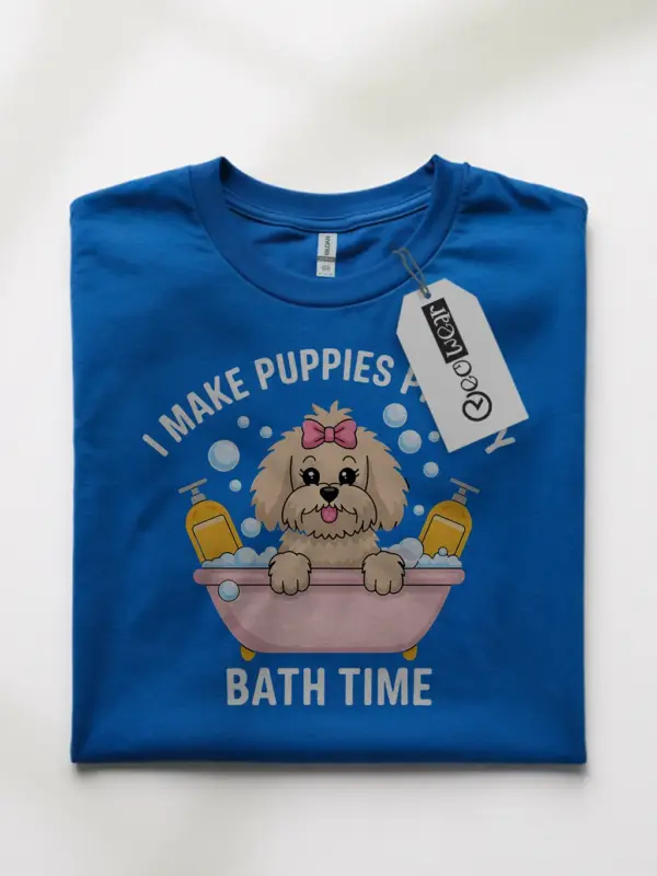 I Make Puppies Pretty Shirt – Dog Groomer Gift Tee for Bath Time