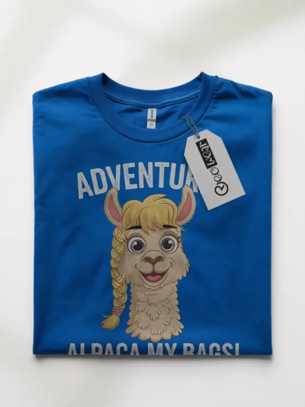 Adventure alpaca my bags funny travel shirt with cute alpaca design for travelers