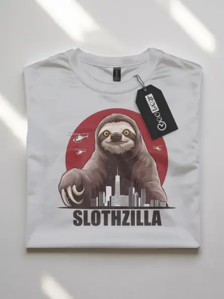 Funny sloth shirt – slothzilla meme tee for sloth lovers