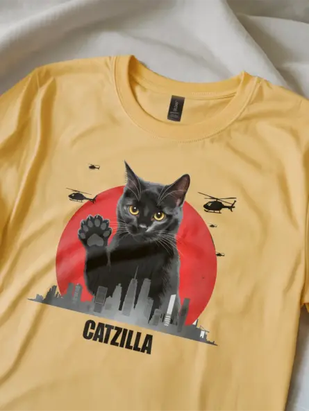 Catzilla king of pawster shirt – funny cat lover tee