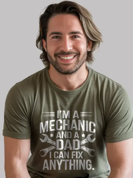 I'm A Dad And A Mechanic T-Shirt - Image 2