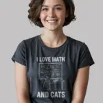 I Love Math And Cats Shirt