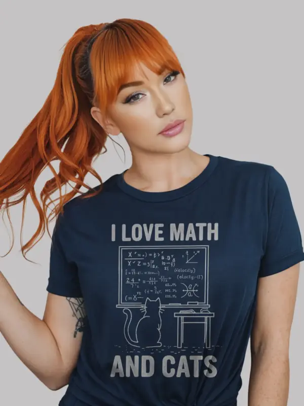 I love math and cats shirt