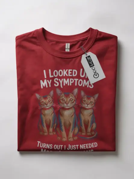 Red cat mom dad shirt – funny abyssinian pet tee