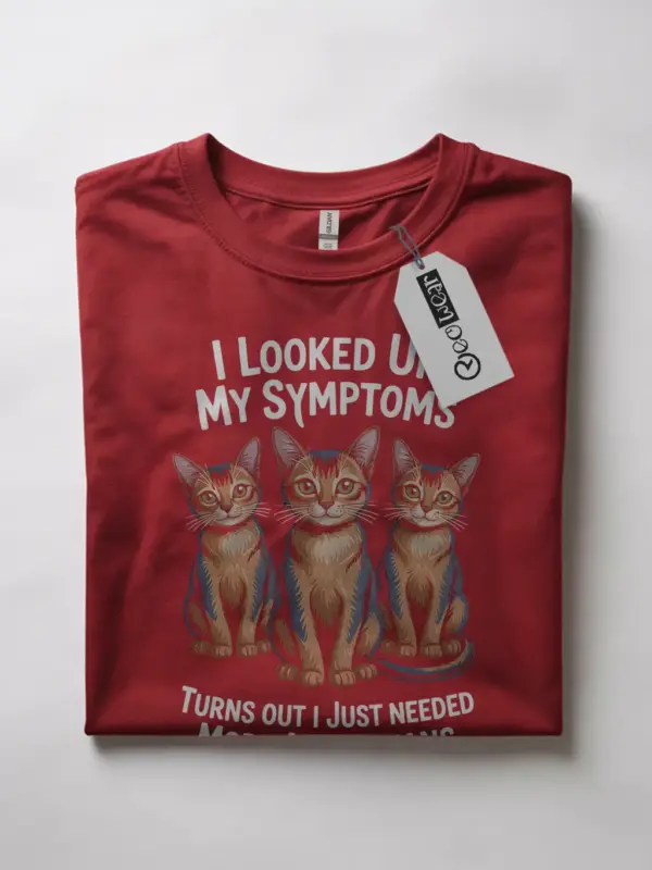 Red cat mom dad shirt – funny abyssinian pet tee