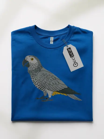 African Grey Parrot Shirt – Royal Blue Funny Pet Parrot Shirt