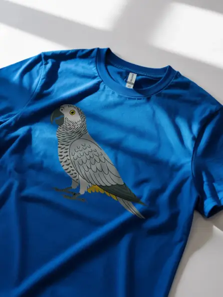 African grey parrot shirt – royal blue funny pet parrot shirt