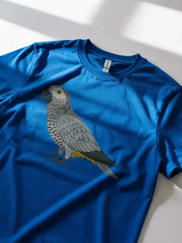 African grey parrot shirt – royal blue funny pet parrot shirt