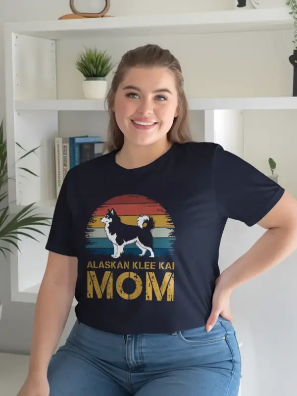 Navy alaskan klee kai t-shirt – gift for her, pet dog tee