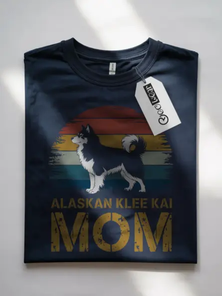 Navy alaskan klee kai t-shirt – gift for her, pet dog tee