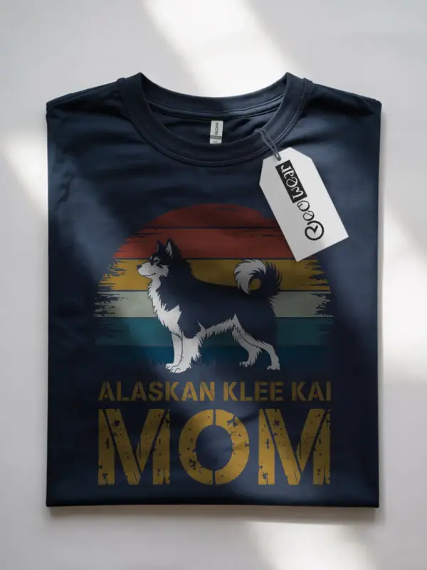 Navy alaskan klee kai t-shirt – gift for her, pet dog tee