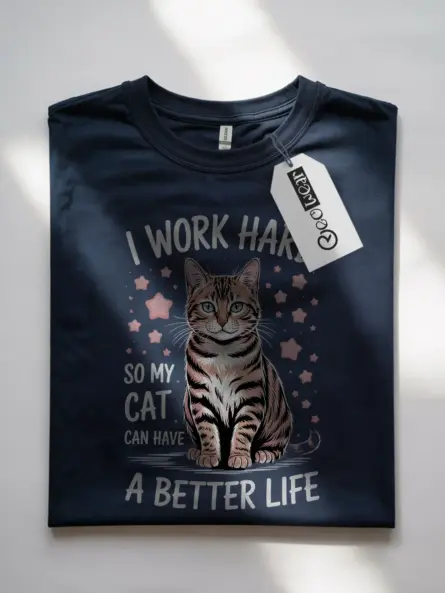 Navy bengal cat motivational shirt – bengal cat lover tee