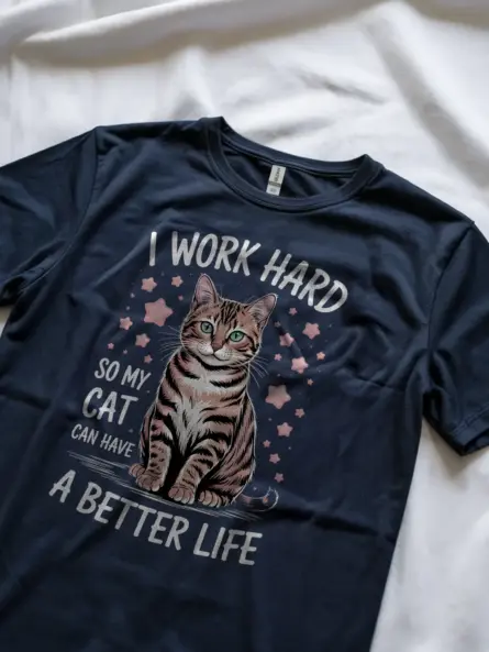Navy bengal cat motivational shirt – bengal cat lover tee