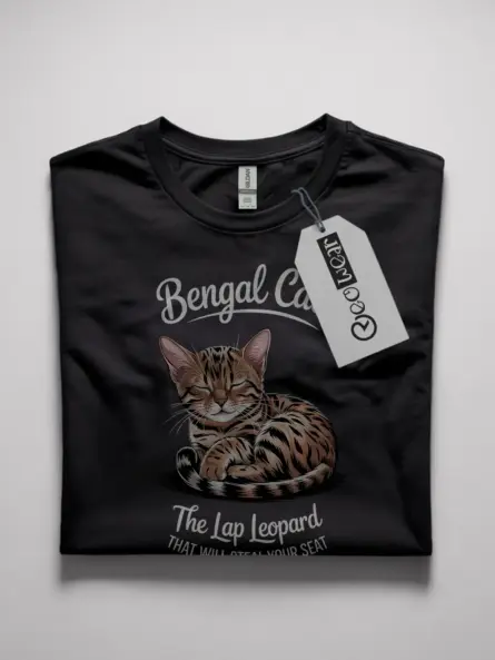 Bengal cat shirt in black – bengal cat lover tee for pet owners