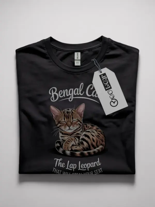 Bengal cat shirt in black – bengal cat lover tee for pet owners