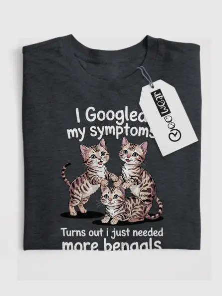 Dark heather bengal cat shirt – cute bengal cat lover t-shirt