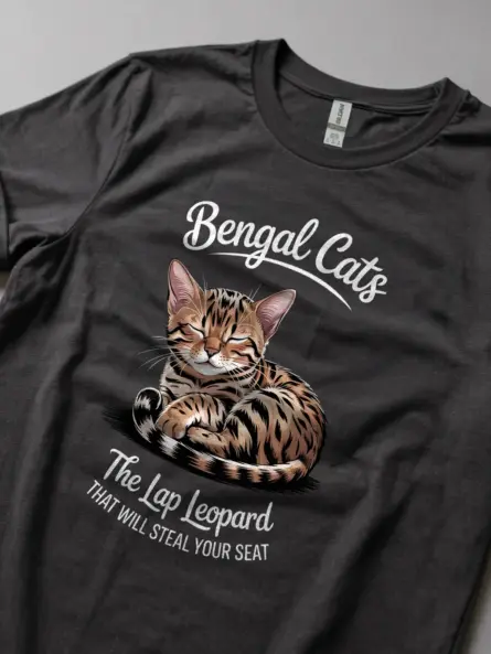 Dark Heather Bengal Cat Shirt – Funny Bengal Tee for Moms and Dads