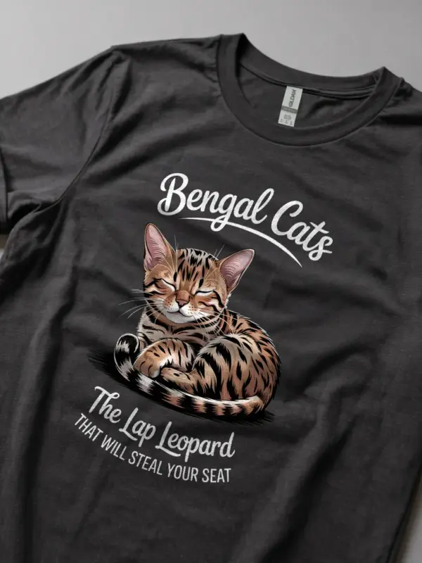Dark heather bengal cat shirt – funny bengal tee for moms and dads