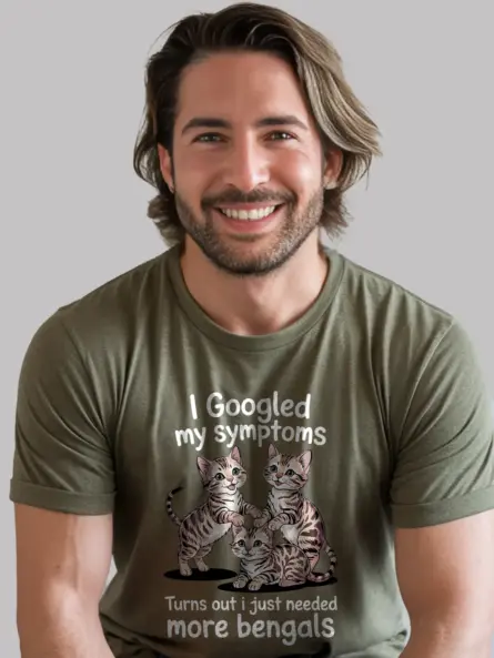 Military green bengal cat shirt – bengal mom dad animal lover tee