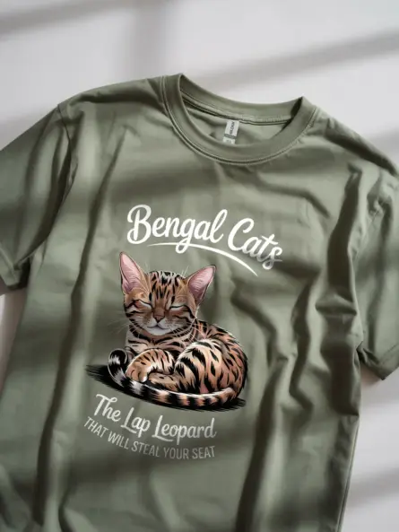 Military green bengal cat shirt – cute bengal cat lover shirt