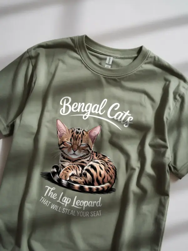 Military green bengal cat shirt – cute bengal cat lover shirt