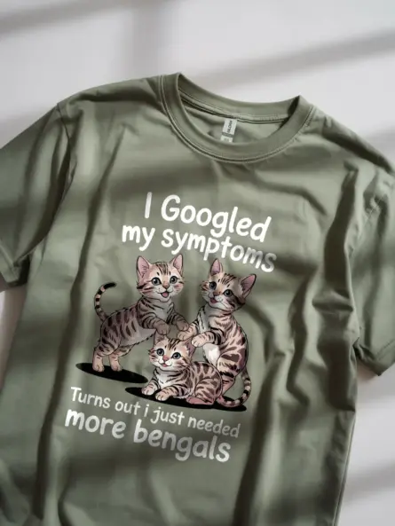 Military green bengal cat shirt – bengal mom dad animal lover tee