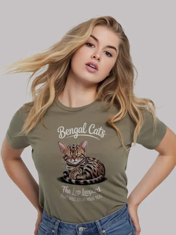 Military green bengal cat shirt – cute bengal cat lover shirt
