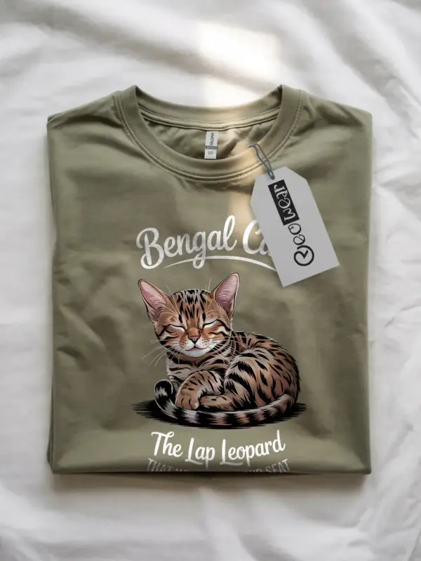Military green bengal cat shirt – cute bengal cat lover shirt
