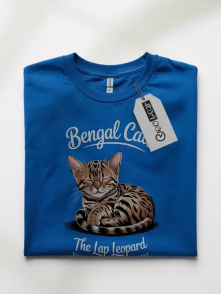 Royal blue bengal cat shirt – bengal mom and dad gift tee