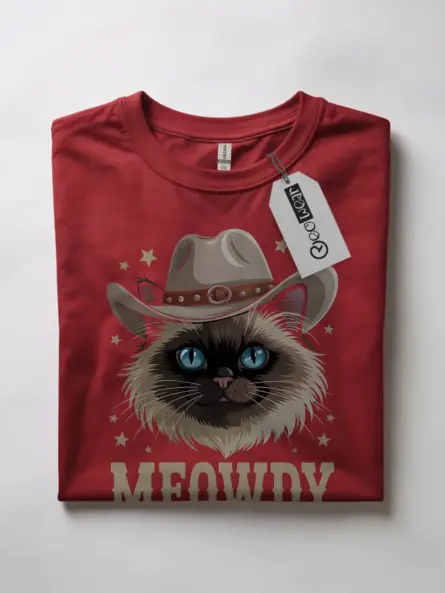 Red birman cat meowdy shirt – pet cat tee for men and women